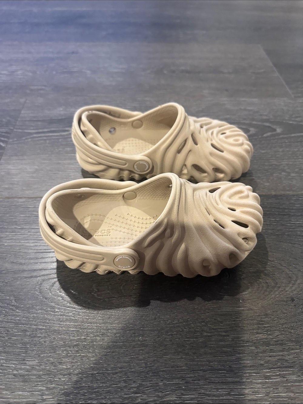 Crocs Kids Beige Slip-On Foam Clog with Venting Strap